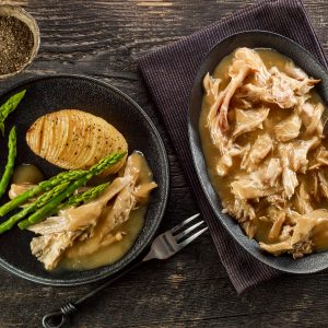 Méchoui de porc en sauce