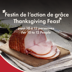 Festin de l’Action de grâce pour 10 à 12 personnes