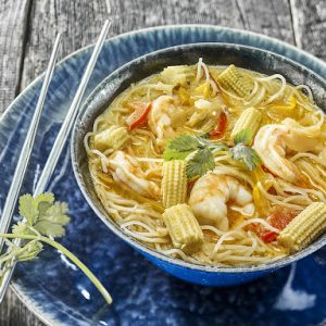 Soupe Thaï aux crevettes et lait de coco