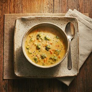 Potage brocoli cheddar